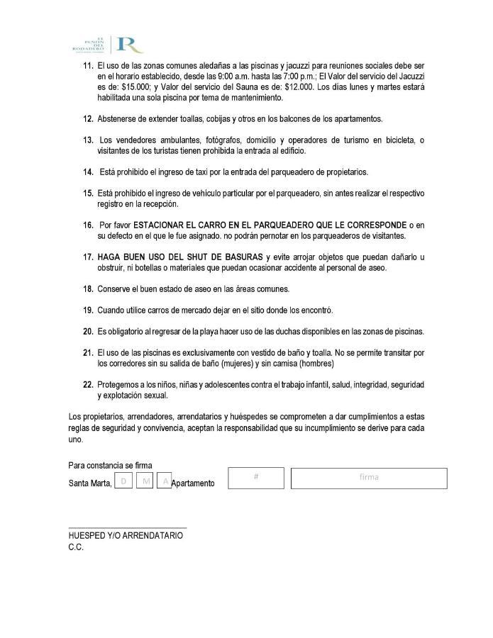 圣玛尔塔Edificio El Penon Del Rodadero公寓 外观 照片